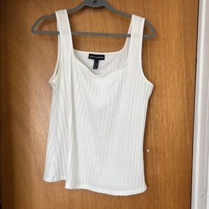 Love & Legend Creamy White Ribbed Tank Top